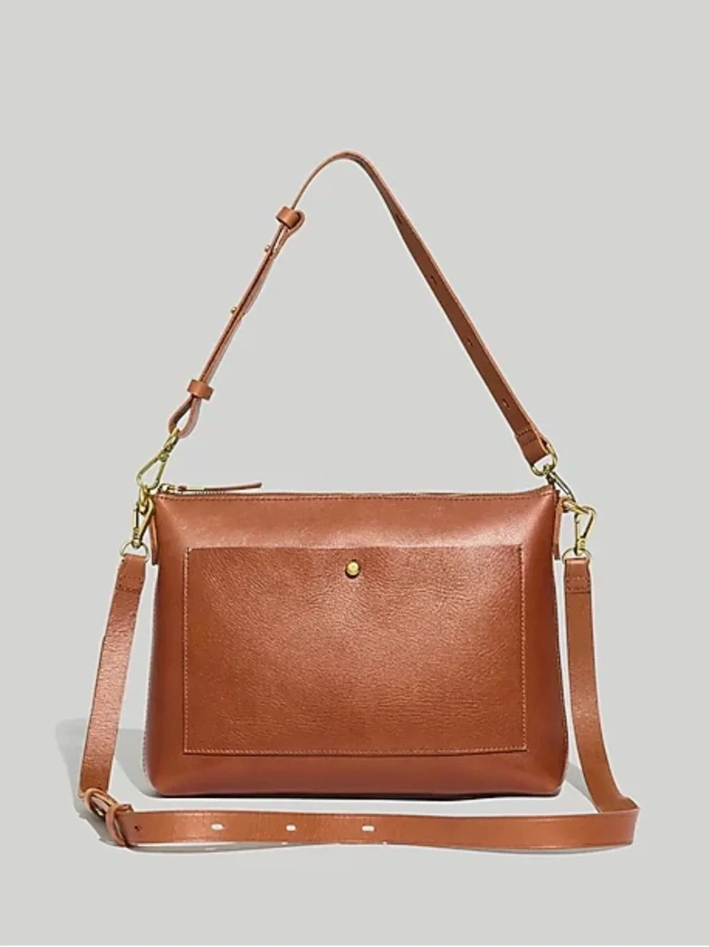 Madewell The Transport Shoulder Crossbody Bag Purse English Saddle Brown